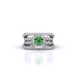 Ivana Jewels Rings White Gold / 14KT Emerald Aura Ring