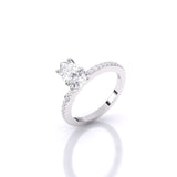 Ivana Jewels Rings White Gold / 14KT Eminent Pear-Shaped Solitaire Ring