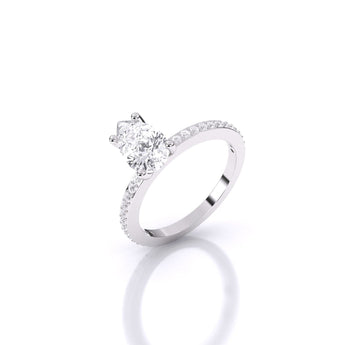 Ivana Jewels Rings White Gold / 14KT Eminent Pear-Shaped Solitaire Ring