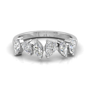 Ivana Jewels Rings White Gold / 14KT Fancy Marquise & Pear Diamonds Ring