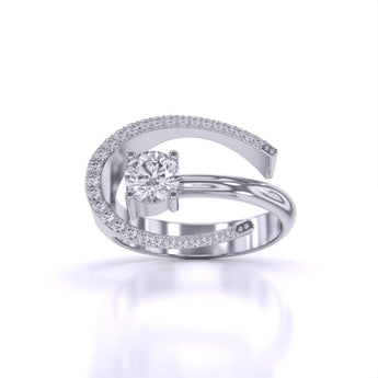 Ivana Jewels Rings White Gold / 14KT Fashion Solitaire Diamond Ring