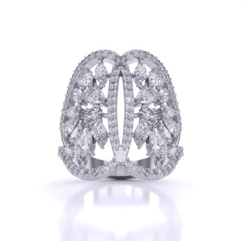 Ivana Jewels Rings White Gold / 14KT Feminine Cocktail Ring