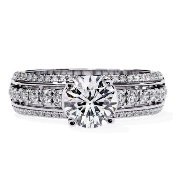 Ivana Jewels Rings White Gold / 14KT Fine Diamond Ring with a Round Brilliant Cut Diamond