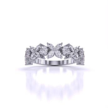 Ivana Jewels Rings White Gold / 14KT Floral Bloom Ring