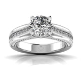 Ivana Jewels Rings White Gold / 14KT French Set Engagement Ring