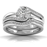 Ivana Jewels Rings White Gold / 14KT Glitter Solitaire Set Ring