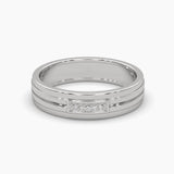 Ivana Jewels Rings White Gold / 14KT Groove Diamond Ring