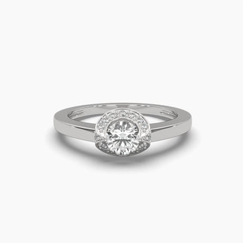 Ivana Jewels Rings White Gold / 14KT Halo Solitaire Classic Center piece Ring