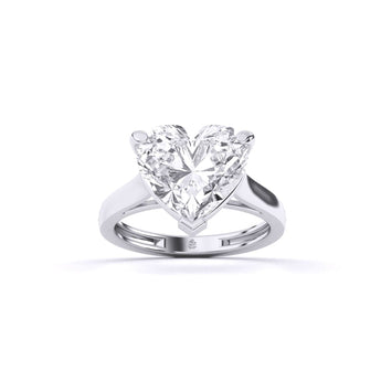 Ivana Jewels Rings White Gold / 14KT Heart Shape Solitaire Ring