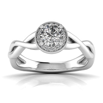 Ivana Jewels Rings White Gold / 14KT Infinity Halo Engagement Ring