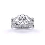 Ivana Jewels Rings White Gold / 14KT Inter Twin Engagement Ring