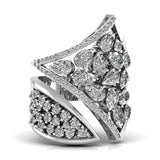 Ivana Jewels Rings White Gold / 14KT Luxe Pear & Round Cascade Diamond Ring