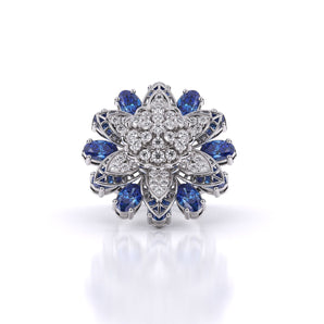 Ivana Jewels Rings White Gold / 14KT Majestic Sapphire Ring