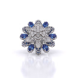Ivana Jewels Rings White Gold / 14KT Majestic Sapphire Ring