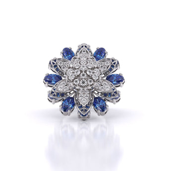 Ivana Jewels Rings White Gold / 14KT Majestic Sapphire Ring