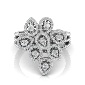 Ivana Jewels Rings White Gold / 14KT Mesmerizing Petal Ring