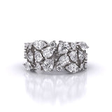 Ivana Jewels Rings White Gold / 14KT Multi Shape Diamond Cascade Ring