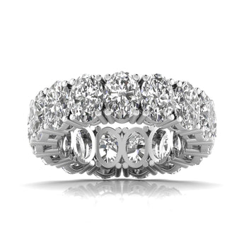 Ivana Jewels Rings White Gold / 14KT Oval Diamond Channel Setting Eternal Ring