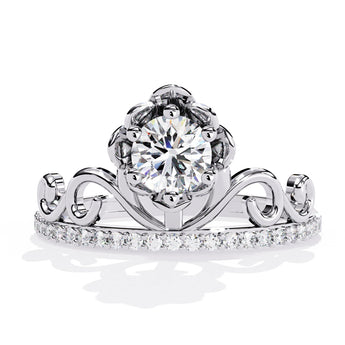 Ivana Jewels Rings White Gold / 14KT Queen Elegance Diamond Crown Ring