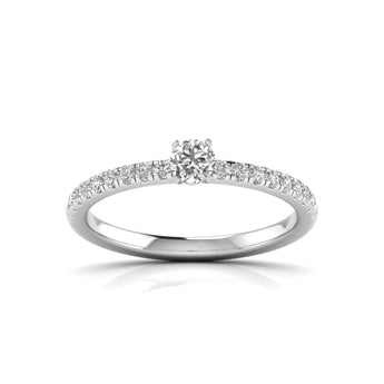 Ivana Jewels Rings White Gold / 14KT Resplendent Solitaire Ring