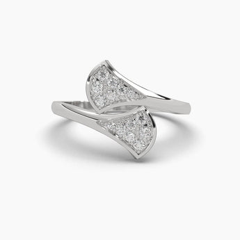 Ivana Jewels Rings White Gold / 14KT Round Cut Diamonds Diva's Ring