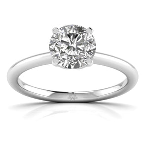 Ivana Jewels Rings White Gold / 14KT Round Cut Solitaire Diamond Crush Ring