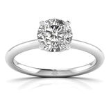 Ivana Jewels Rings White Gold / 14KT Round Cut Solitaire Diamond Crush Ring