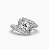 Ivana Jewels Rings White Gold / 14KT Round & Pear Cut Diamond Ring