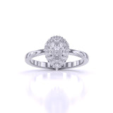 Ivana Jewels Rings White Gold / 14KT Simple Teardrop Halo Diamond Ring