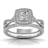 Ivana Jewels Rings White Gold / 14KT Solitaire Halo Band Ring