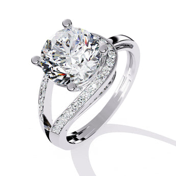 Ivana Jewels Rings White Gold / 14KT Solitaire Round Diamond Anniversary Ring