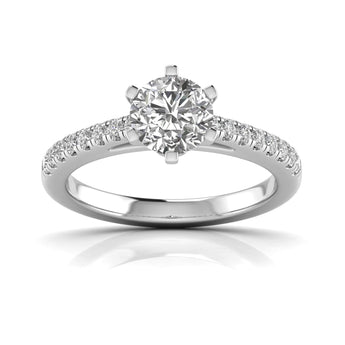 Ivana Jewels Rings White Gold / 14KT Sparkle Round Cut Diamond Ring