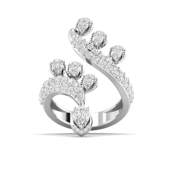 Ivana Jewels Rings White Gold / 14KT Spiral Diamond Ring