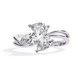 Ivana Jewels Rings White Gold / 14KT Three Stone Pear Diamond Ring