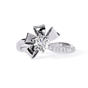 Ivana Jewels Rings White Gold / 14KT Tied Bow Diamond Ring