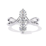 Ivana Jewels Rings White Gold / 14KT Trio Diamond Ring