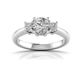 Ivana Jewels Rings White Gold / 14KT Triple Head Diamond Ring