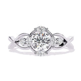 Ivana Jewels Rings White Gold / 14KT Twist Ring with Round Diamonds