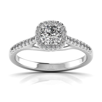 Ivana Jewels Rings White Gold / 14KT Twisted Cathedral Style SolitaireÂ Ring