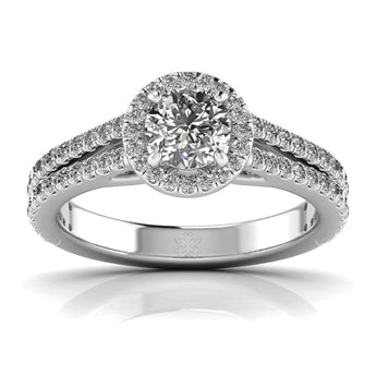 Ivana Jewels Rings White Gold / 14KT Wedding Halo Ring