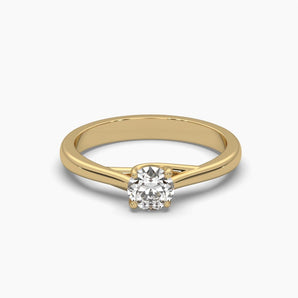 Ivana Jewels Rings Yellow Gold / 14KT 0.44 Carat Round Cut Diamond Ring