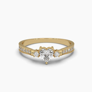 Ivana Jewels Rings Yellow Gold / 14KT 0.50 Carat Heart Charm Diamond Ring