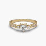 Ivana Jewels Rings Yellow Gold / 14KT 0.50 Carat Heart Charm Diamond Ring