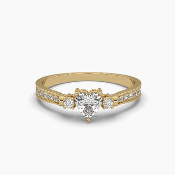Ivana Jewels Rings Yellow Gold / 14KT 0.50 Carat Heart Charm Diamond Ring