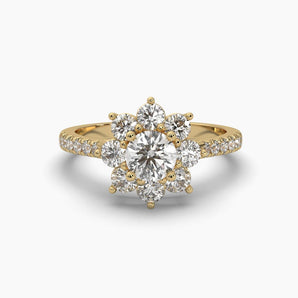 Ivana Jewels Rings Yellow Gold / 14KT 0.50 Carat Solitaire Bloom Ring