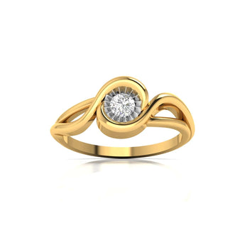 Ivana Jewels Rings Yellow Gold / 14KT 1.04 Carat Solitaire Round Cut Diamonds Halo Ring