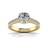Ivana Jewels Rings Yellow Gold / 14KT 1.50 Carat Solitaire Round Diamond Elegant Orla Engagement Ring