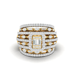 Ivana Jewels Rings Yellow Gold / 14KT 1.71ctw Diamond Pave Cocktail Ring