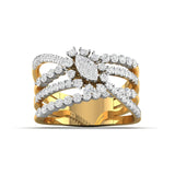 Ivana Jewels Rings Yellow Gold / 14KT 1 Carat Diamond  Gold Halo Ring