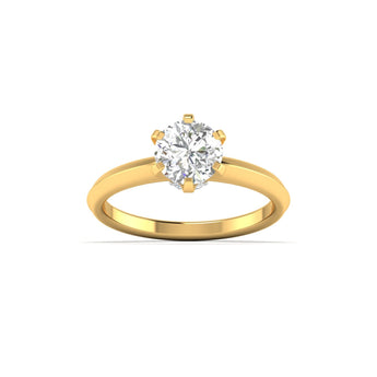 Ivana Jewels Rings Yellow Gold / 14KT 1 Carat Diamond Solitaire Ring